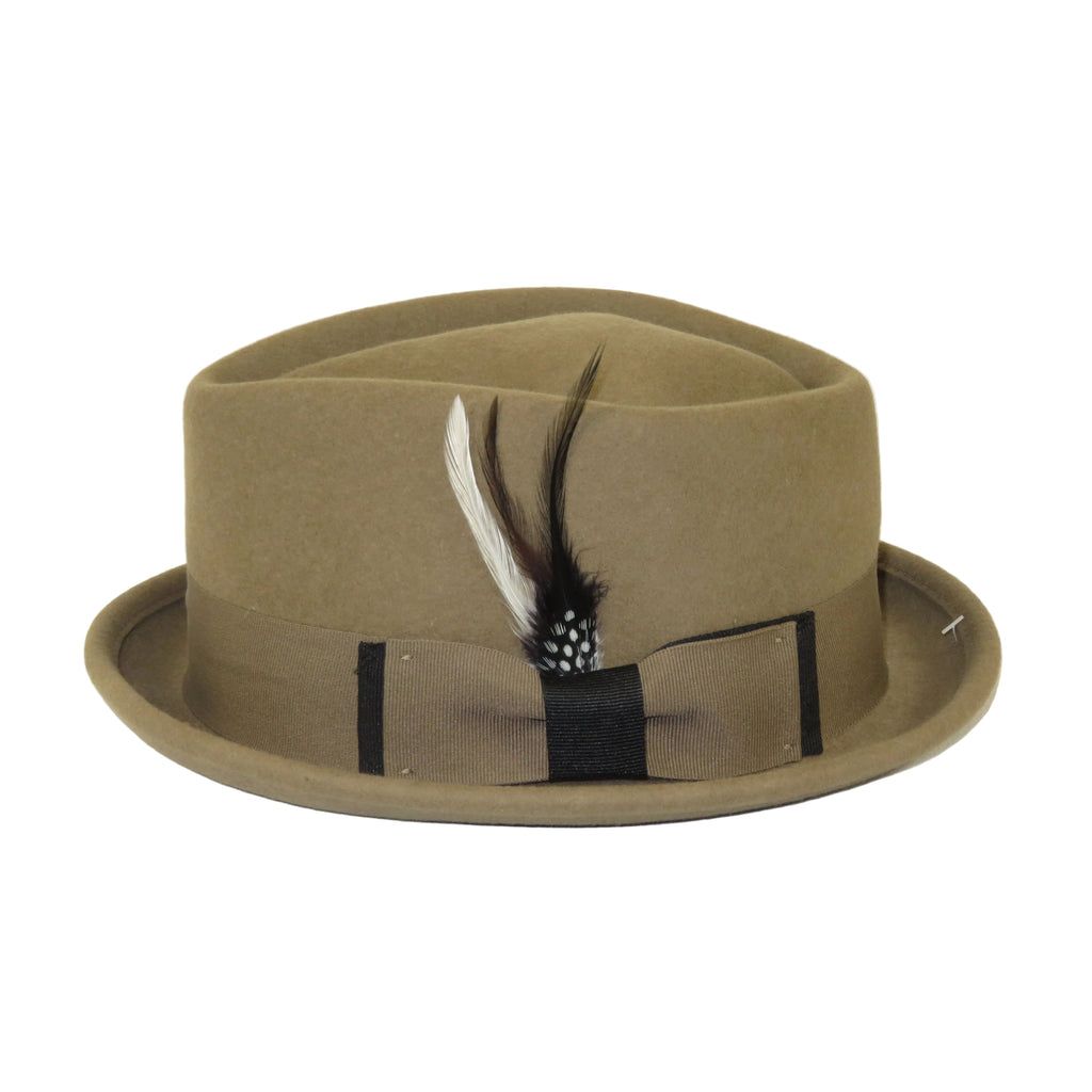 Men's Broner Wool Hat diamond Crown Fedora THE AVENUE 73-4609 Moss