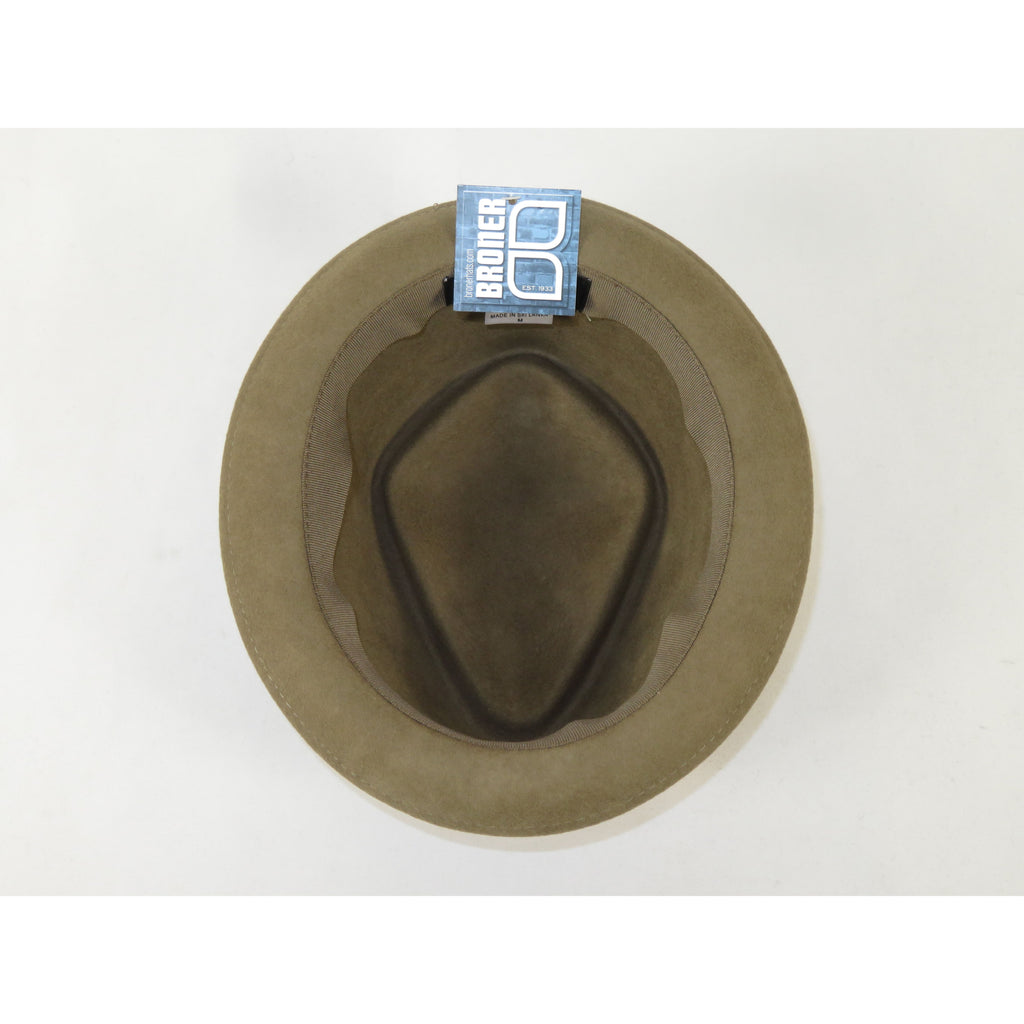 Men's Broner Wool Hat diamond Crown Fedora THE AVENUE 73-4609 Moss