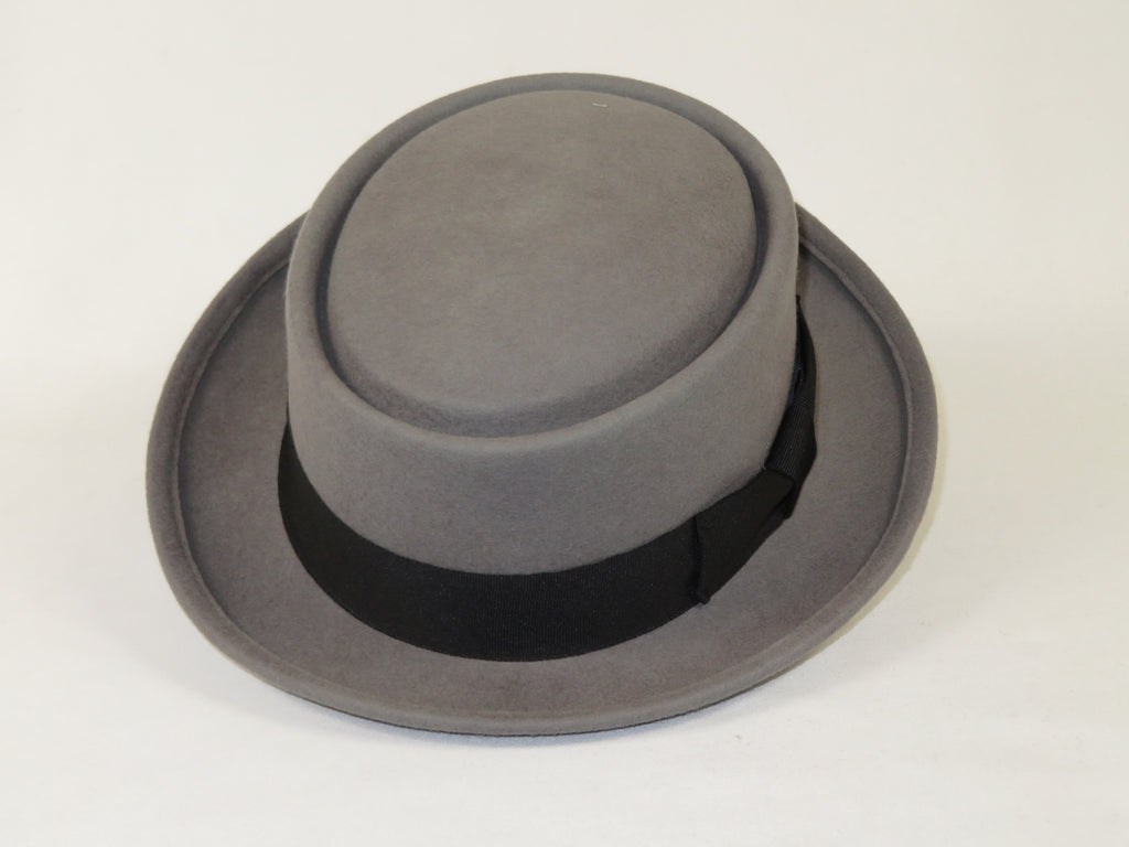 Men's Broner Wool Hat Pork Pie Classic Soft Light Weight 73-5203 Grey