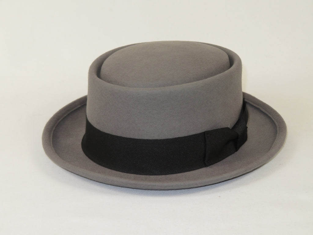 Men's Broner Wool Hat Pork Pie Classic Soft Light Weight 73-5203 Grey