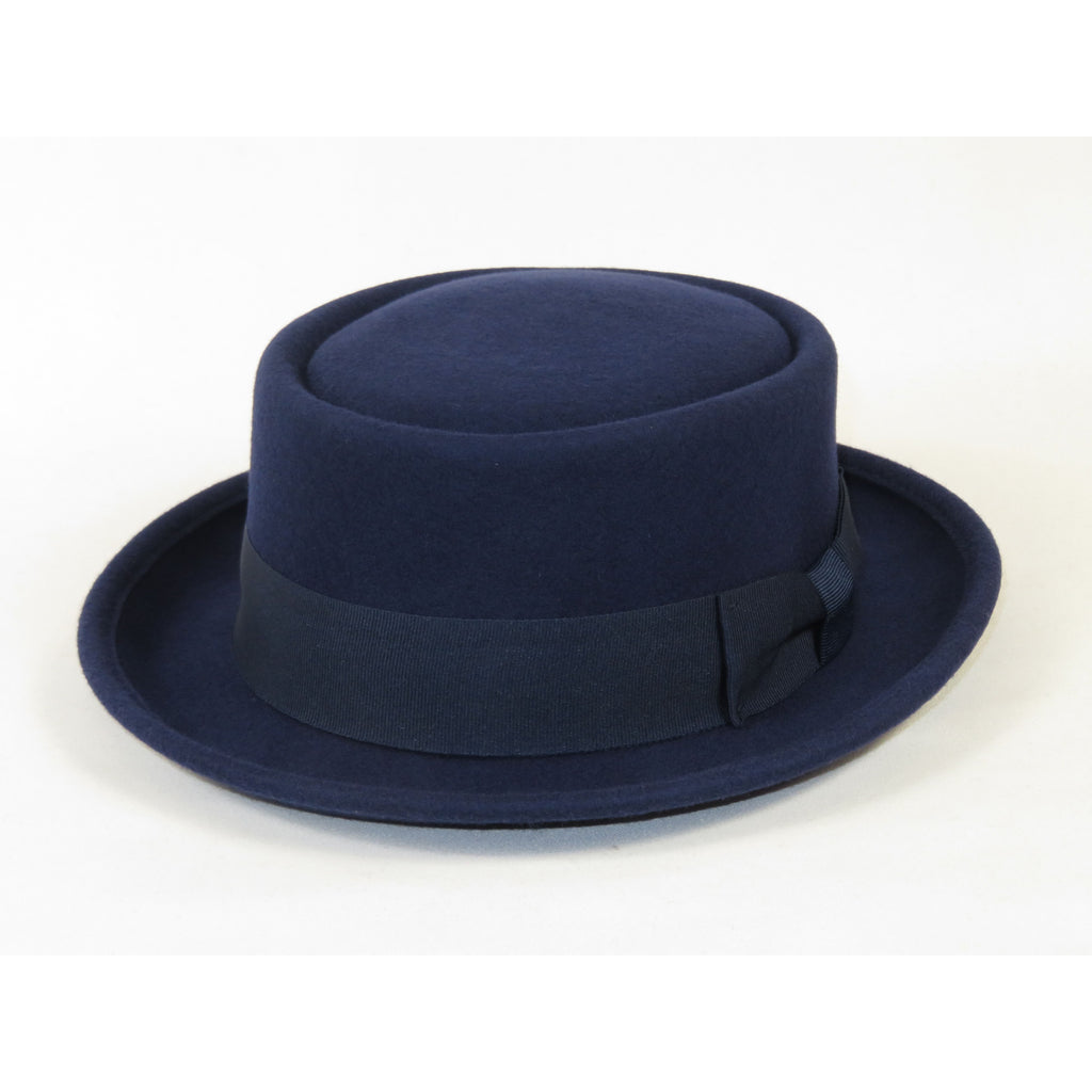 Men's Broner Wool Hat Pork Pie Classic Soft Light Weight 73-5204 Navy