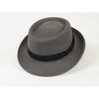 Men's Broner Wool Hat Pork Pie Telescope Crown STOUT 73-703 Steel Gray