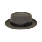Men's Broner Wool Hat Pork Pie Telescope Crown STOUT 73-703 Steel Gray
