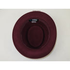 Men's Broner Wool Hat Pork Pie Telescope Crown STOUT 73-705 Merlot Wine