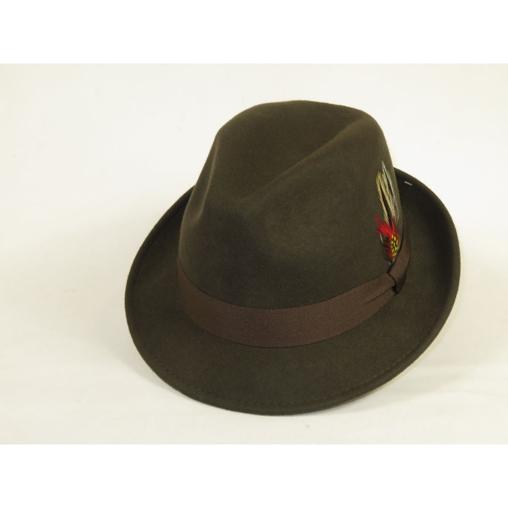 Men's Broner Wool Hat Classic Soft Fedora SCORSESE 73-780 Brown