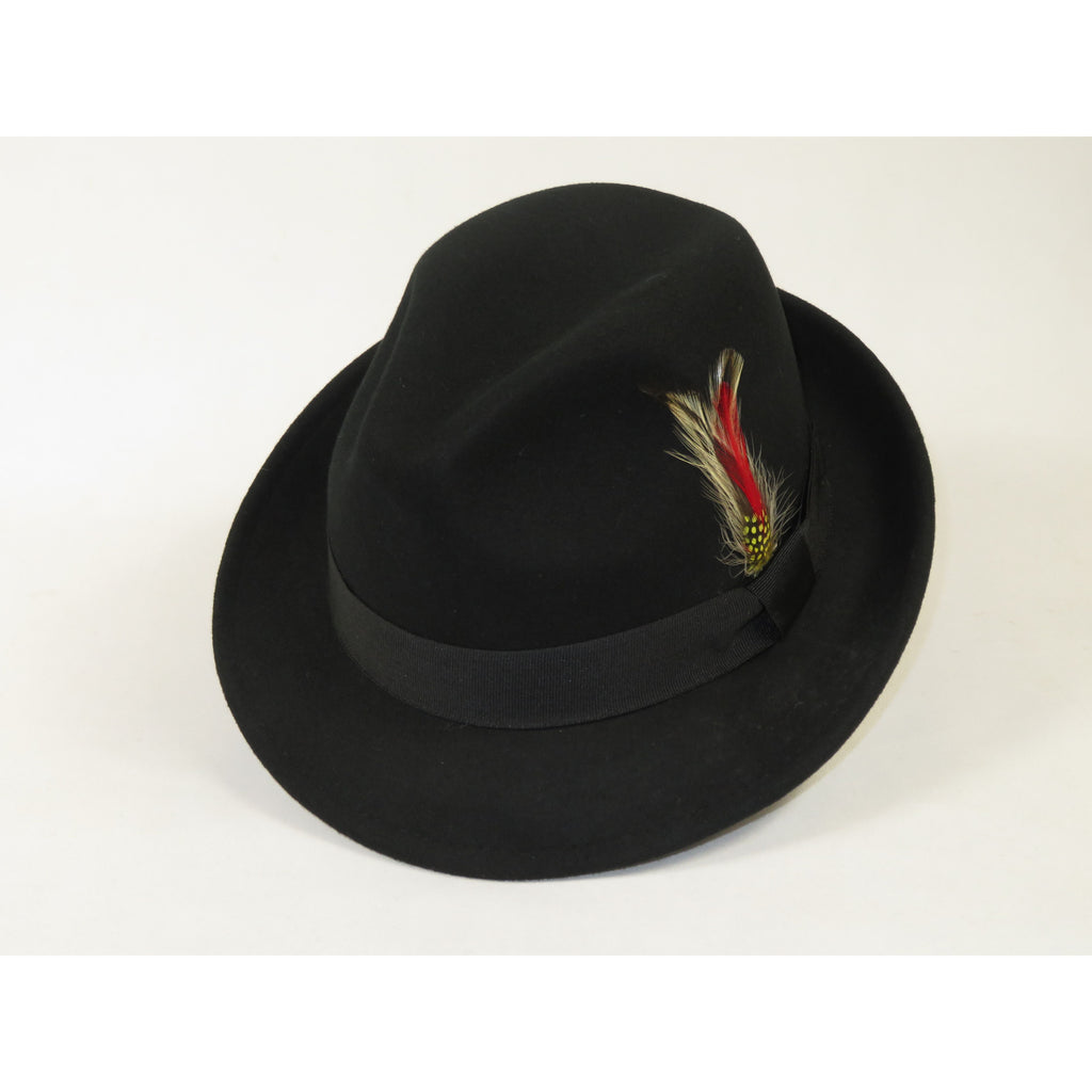 Men's Broner Wool Hat Classic Soft Fedora SCORSESE 73-781 Black