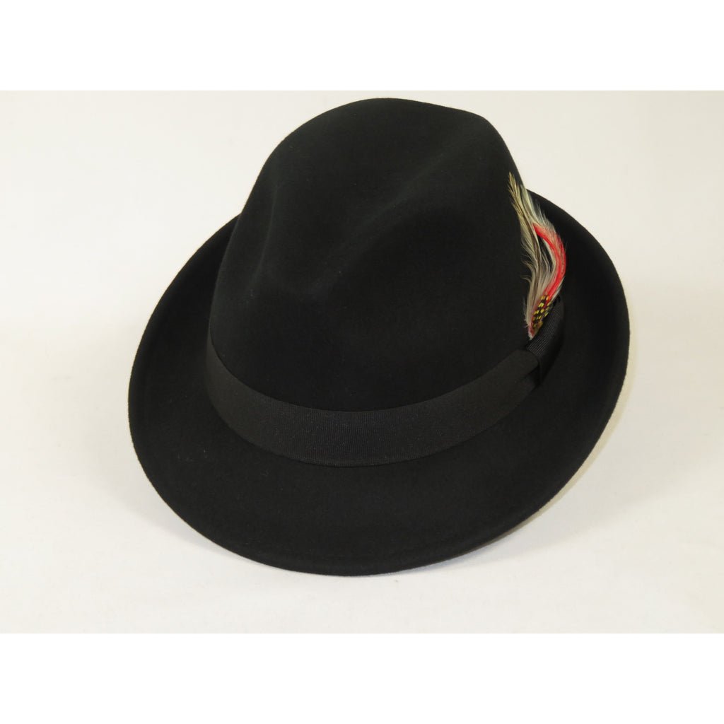 Men's Broner Wool Hat Classic Soft Fedora SCORSESE 73-781 Black