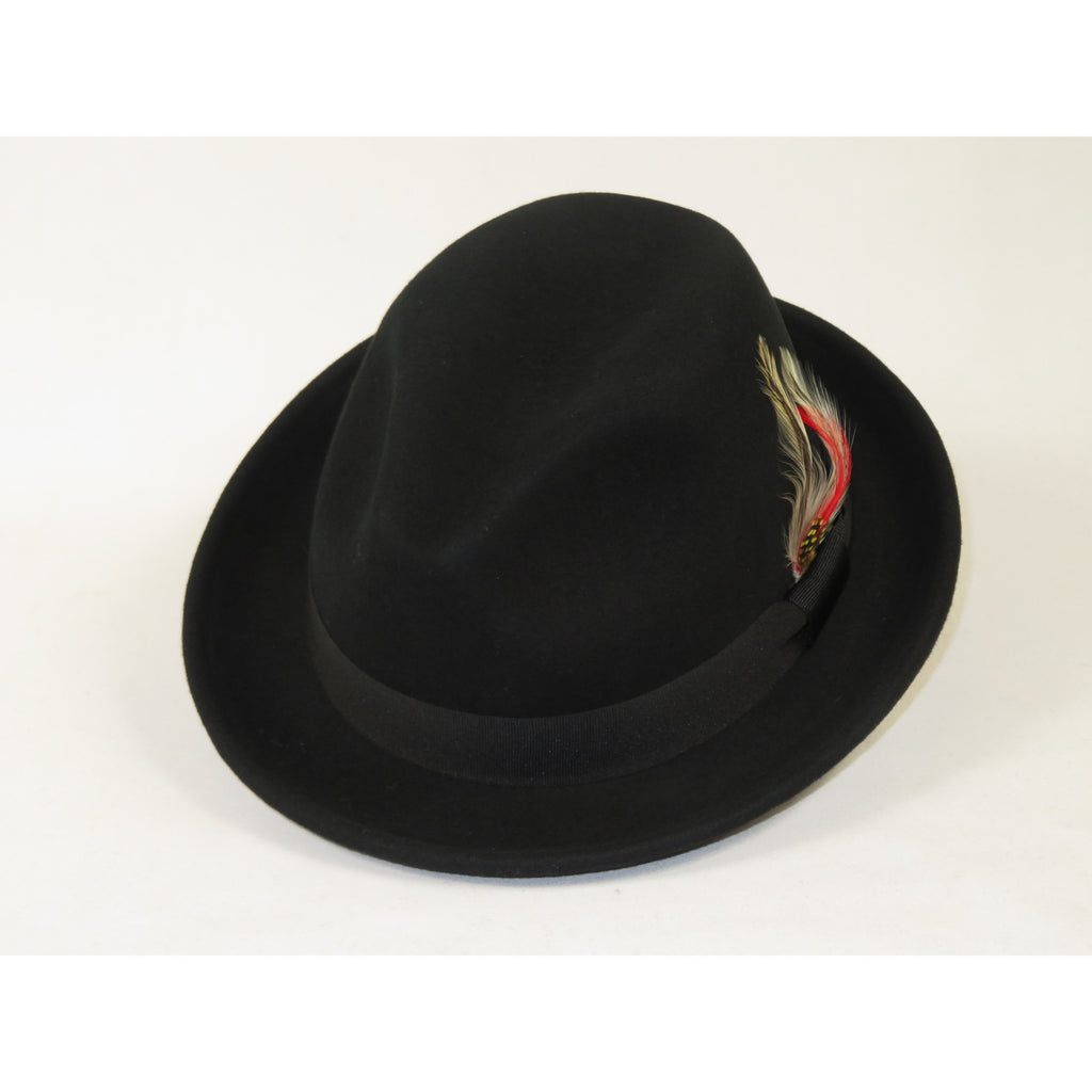 Men's Broner Wool Hat Classic Soft Fedora SCORSESE 73-781 Black
