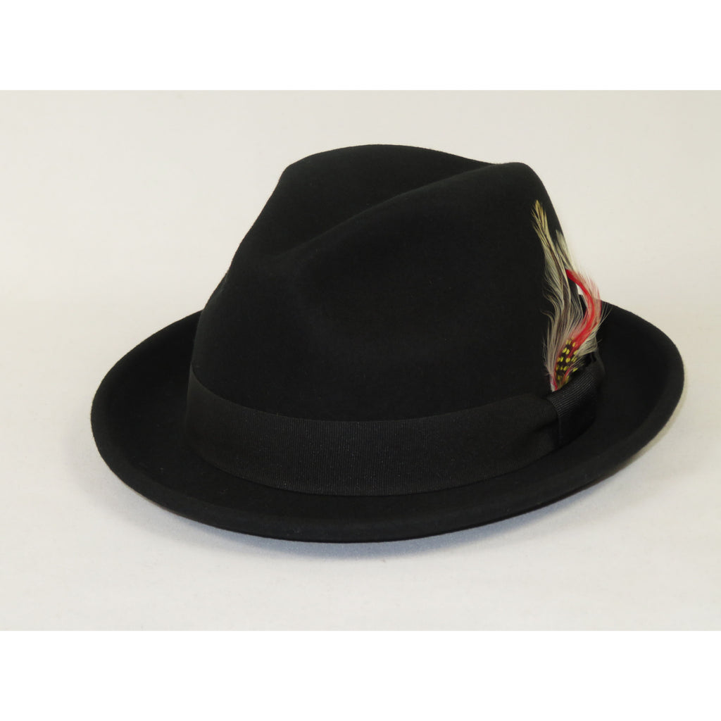 Men's Broner Wool Hat Classic Soft Fedora SCORSESE 73-781 Black