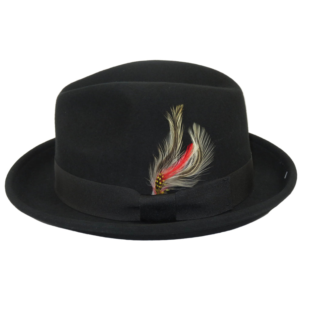 Men's Broner Wool Hat Classic Soft Fedora SCORSESE 73-781 Black