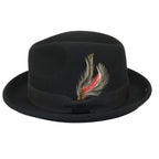Men's Broner Wool Hat Classic Soft Fedora SCORSESE 73-781 Black