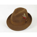 Men's Broner Wool Hat Classic Soft Fedora SCORSESE 73-782 Pecan Brown