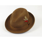 Men's Broner Wool Hat Classic Soft Fedora SCORSESE 73-782 Pecan Brown