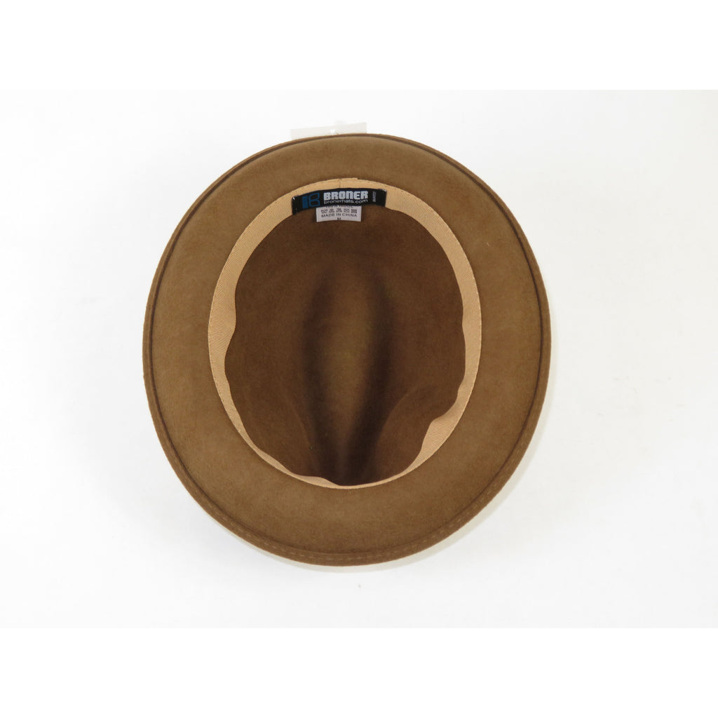 Men's Broner Wool Hat Classic Soft Fedora SCORSESE 73-782 Pecan Brown