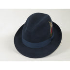 Men's Broner Wool Hat Classic Soft Fedora SCORSESE 73-784 Navy Blue