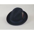 Men's Broner Wool Hat Classic Soft Fedora SCORSESE 73-784 Navy Blue
