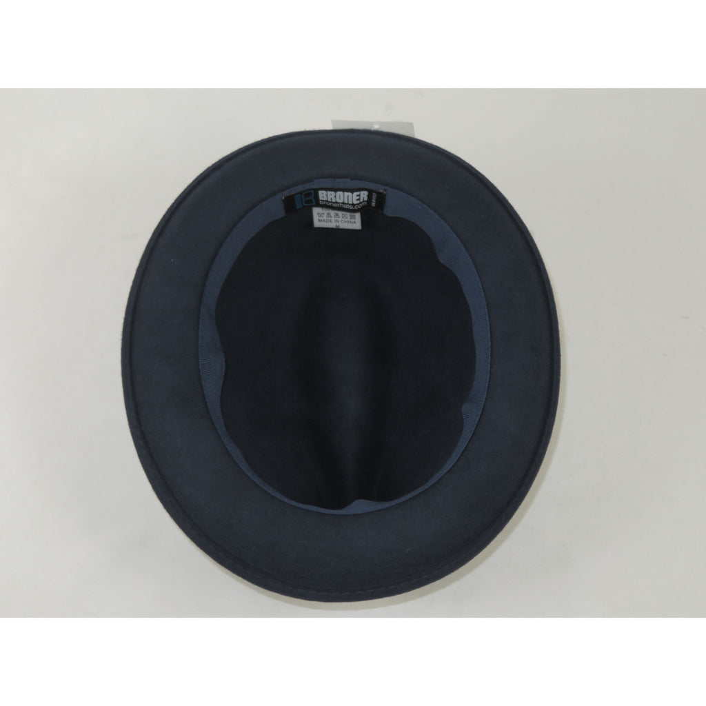 Men's Broner Wool Hat Classic Soft Fedora SCORSESE 73-784 Navy Blue