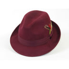 Men's Broner Wool Hat Classic Soft Fedora SCORSESE 73-785 Merlot Wine
