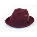 Men's Broner Wool Hat Classic Soft Fedora SCORSESE 73-785 Merlot Wine