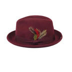 Men's Broner Wool Hat Classic Soft Fedora SCORSESE 73-785 Merlot Wine
