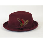 Men's Broner Wool Hat Classic Soft Fedora SCORSESE 73-785 Merlot Wine