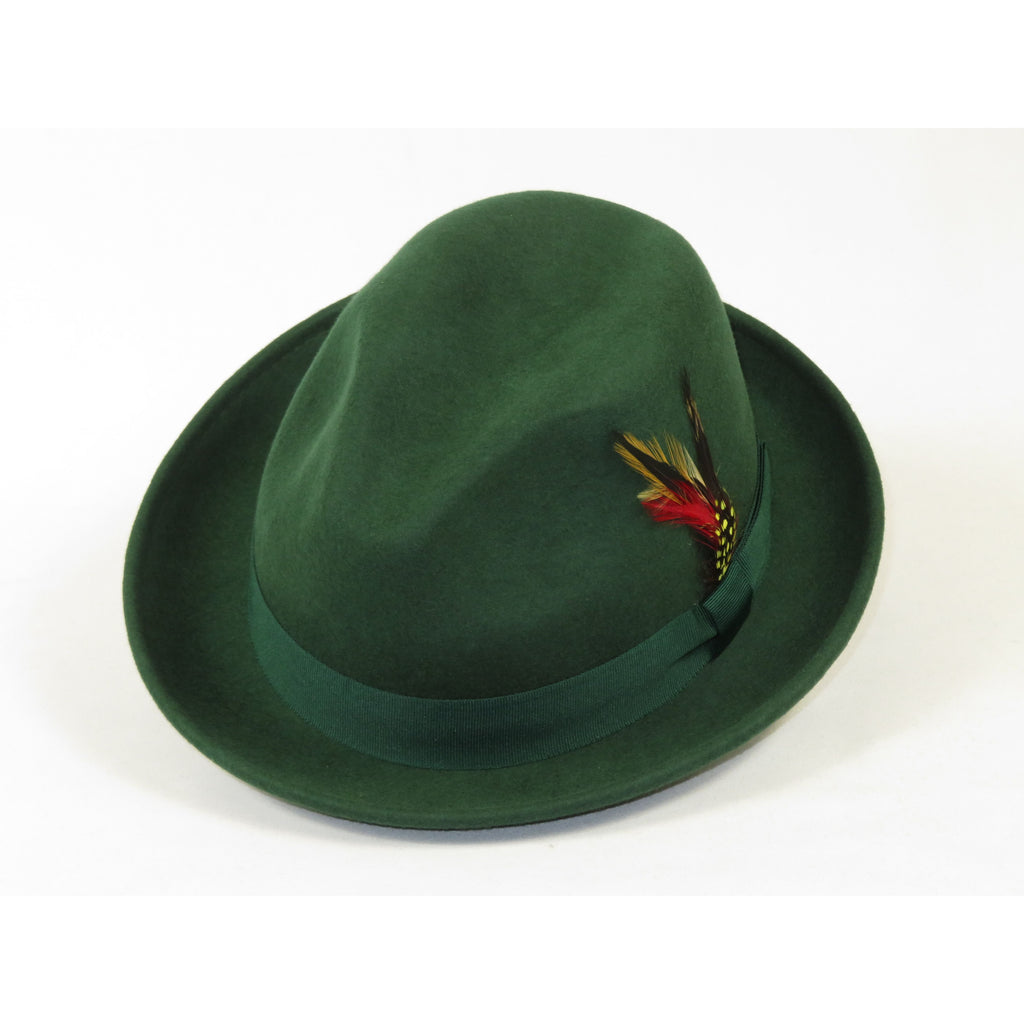Men's Broner Wool Hat Classic Soft Fedora SCORSESE 73-787 Pine Green