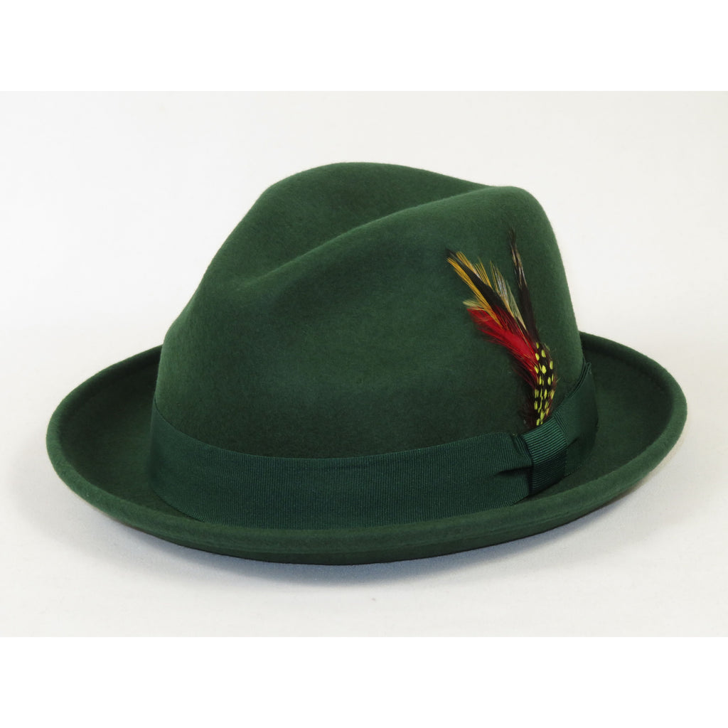 Men's Broner Wool Hat Classic Soft Fedora SCORSESE 73-787 Pine Green