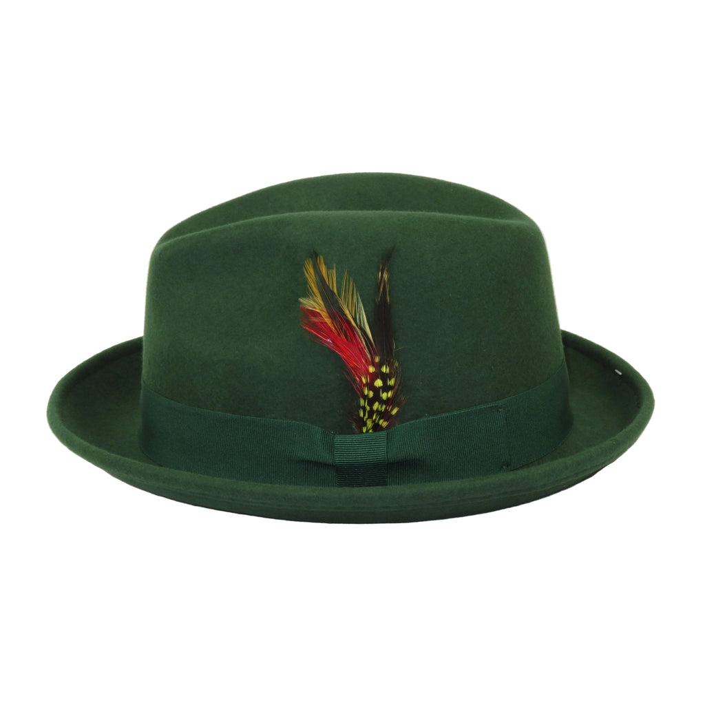 Men's Broner Wool Hat Classic Soft Fedora SCORSESE 73-787 Pine Green