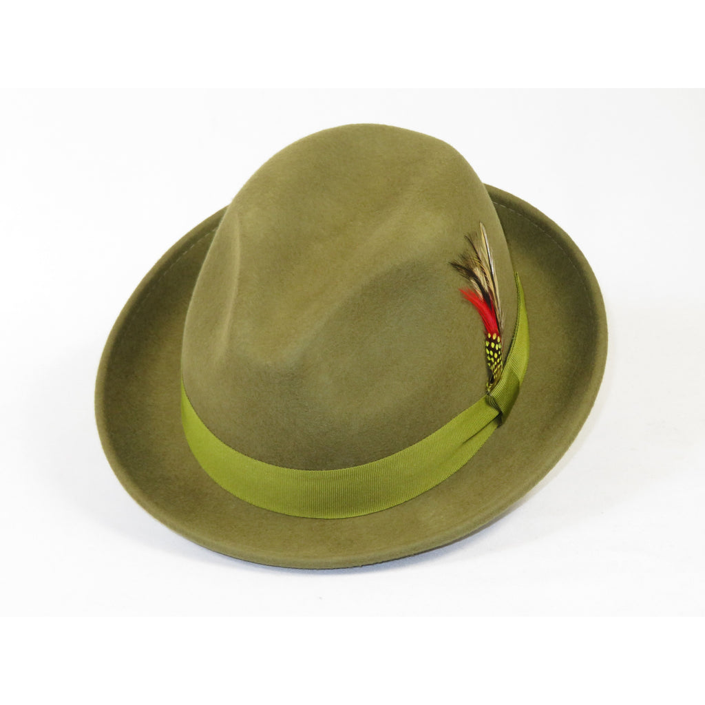 Men's Broner Wool Hat Classic Soft Fedora SCORSESE 73-789 Olive