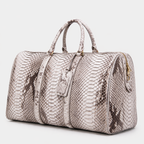The Velar Nutural  Hand-Painted Snake Leather Weekender Bag