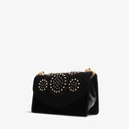 The Infanta Black Spike Leather Handbag