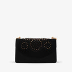 The Infanta Black Spike Leather Handbag