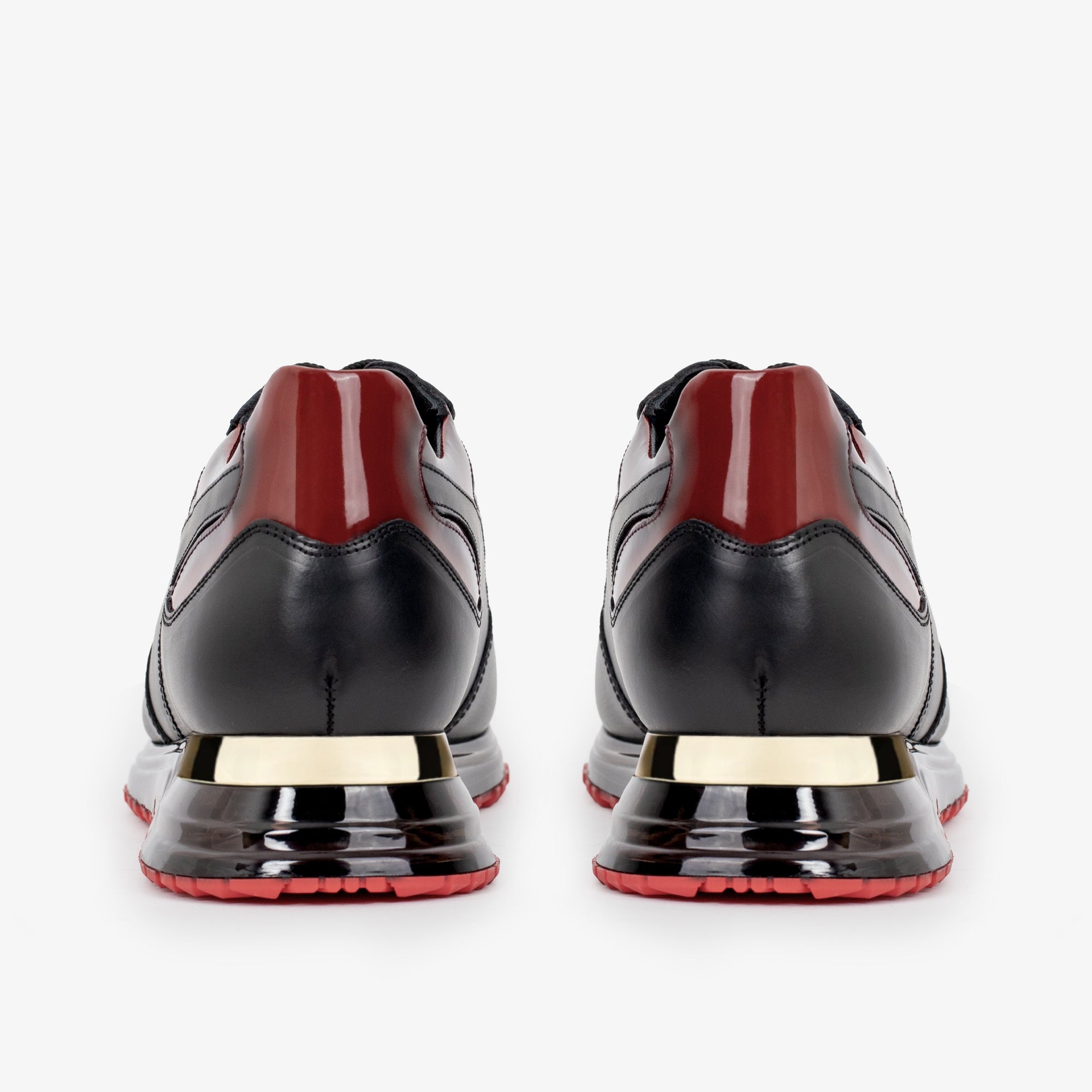 The Rialto Black & Red Patent Leather Men Sneaker
