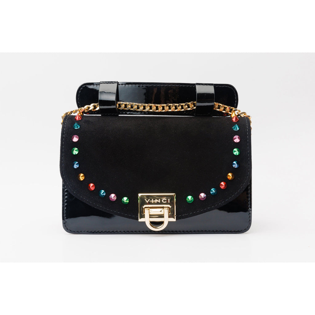 The Caris Black Leather Handbag