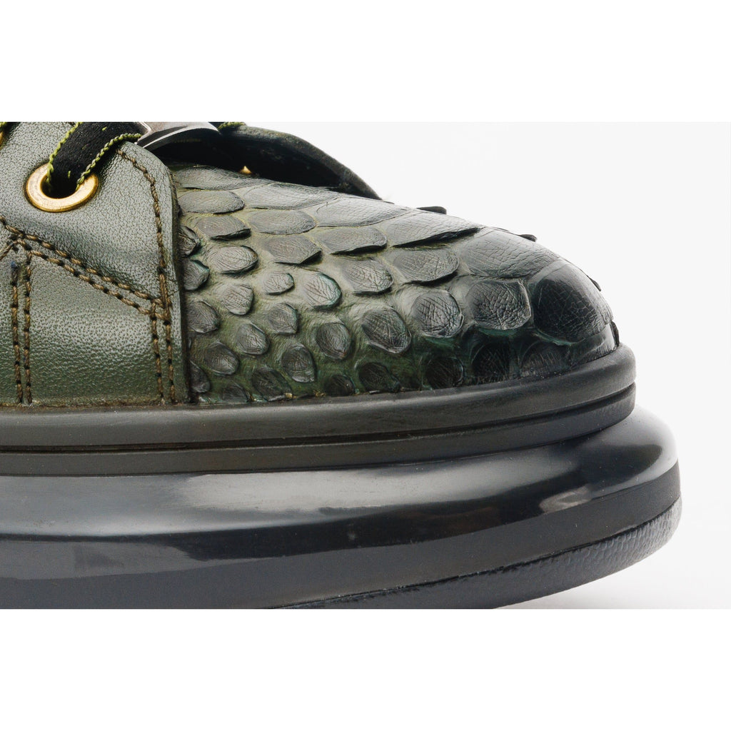 The Adler Green Snake Leather Men Sneaker Limited Edition