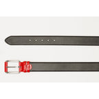 The Maratea Black & Red Leather Belt