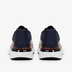The Caesars Navy & Tan Leather Men Sneaker