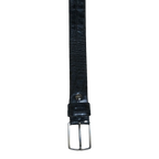 Men's Belt By PICCODER Turkey Genuine Leather Embossed Crocodile 8100 Navy
