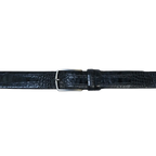 Men's Belt By PICCODER Turkey Genuine Leather Embossed Crocodile 8100 Navy