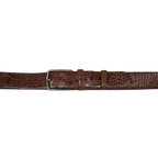 Men's Belt By PICCODER Turkey Genuine Leather Embossed Crocodile 8100 Tan