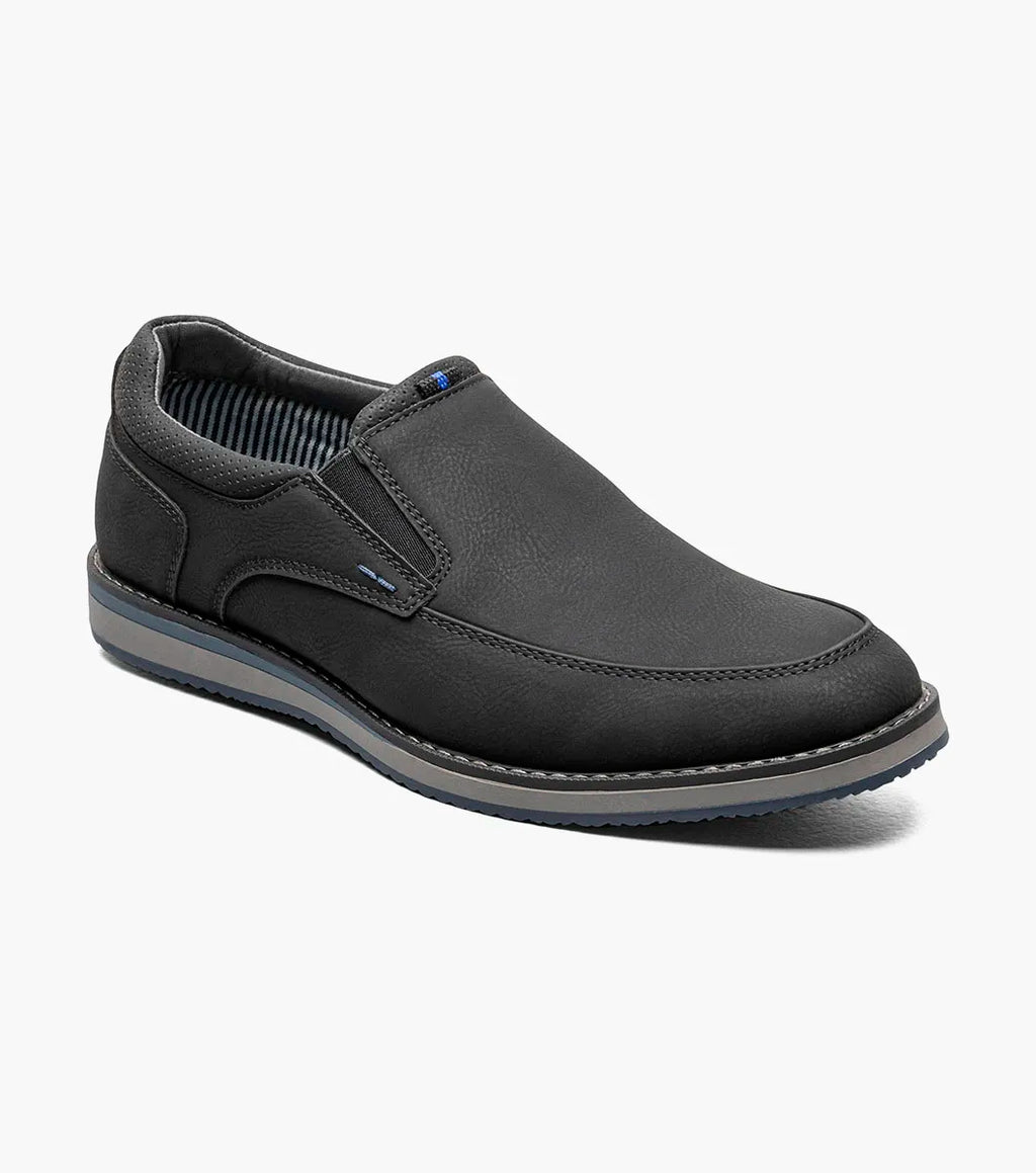 Nunn Bush Hyde II Moc Toe Slip On Shoes Comfortable Black 81360-001