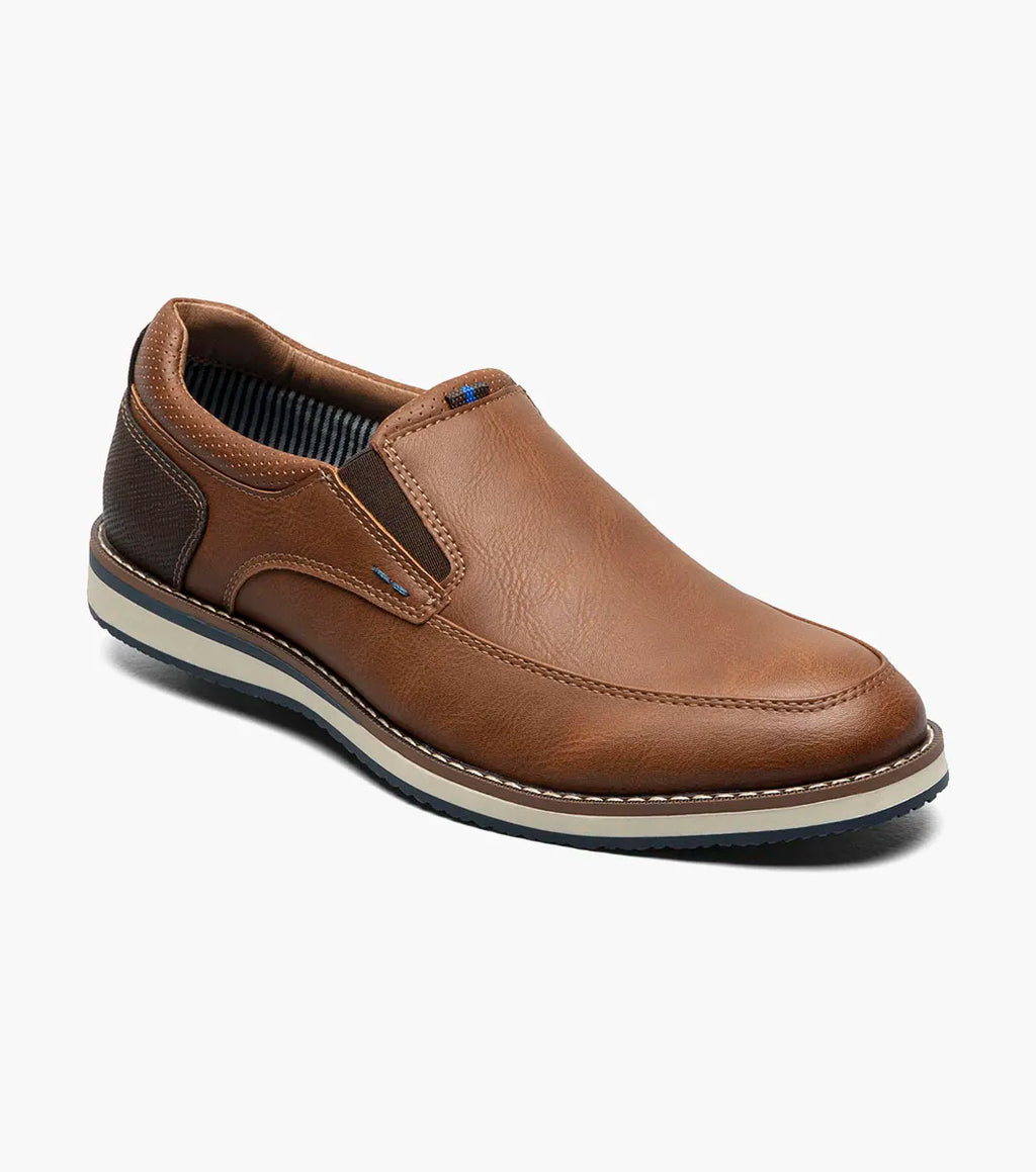 Nunn Bush Hyde II Moc Toe Slip On Shoes Comfortable Cognac 81360-221