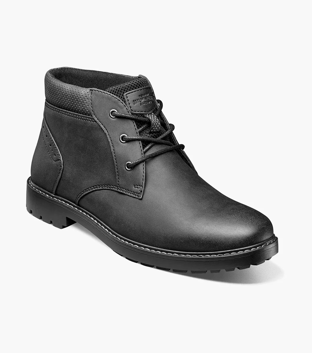 Nunn Bush Delton Plain Toe Chukka Boot Lightweight Black 81708-001