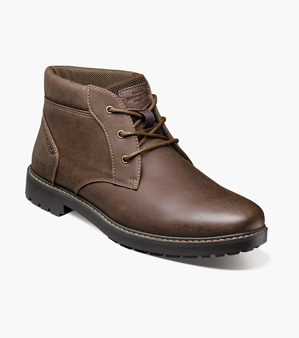 Nunn Bush Delton Plain Toe Chukka Boot Lightweight Brown 81708-200