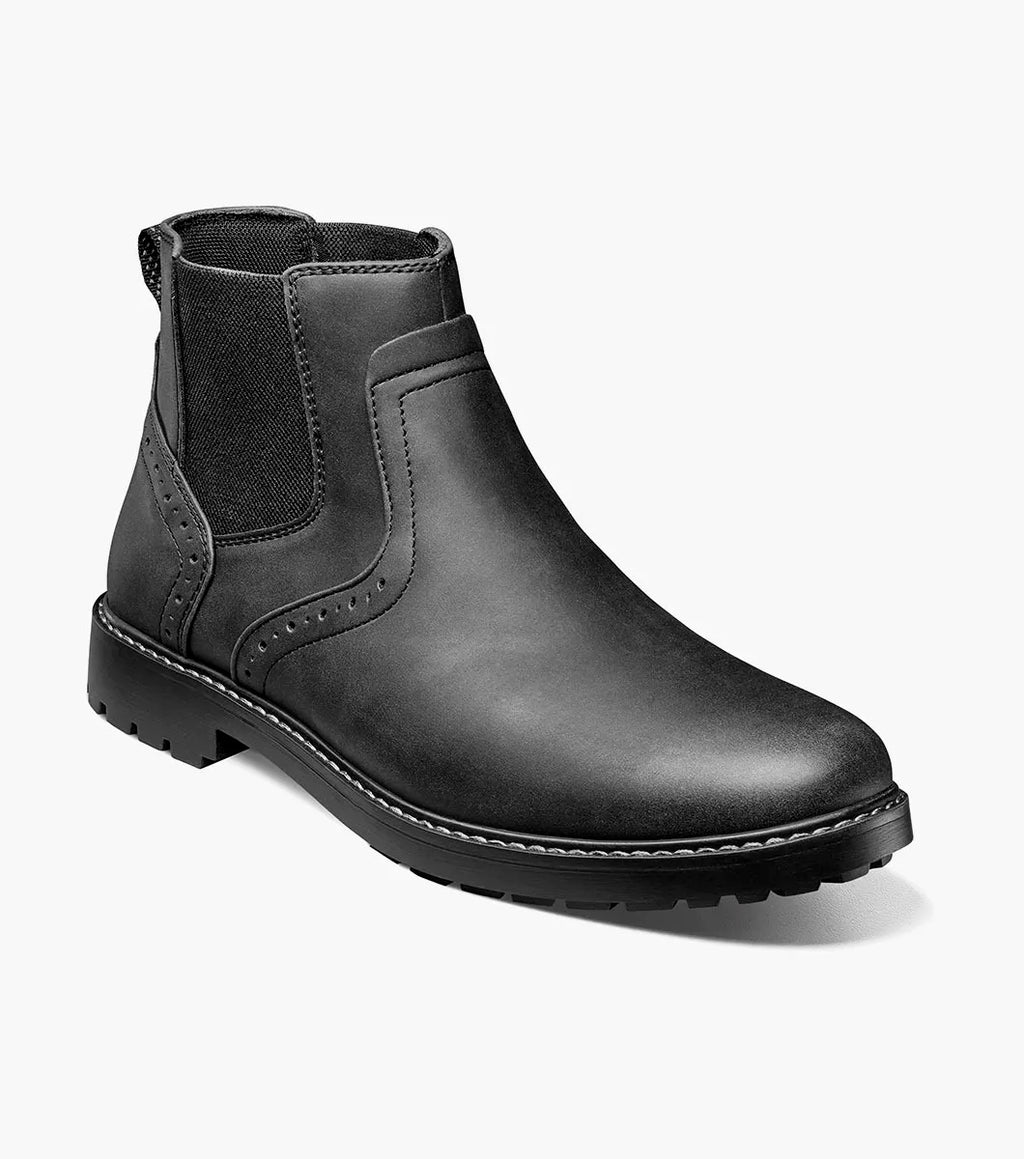 Nunn Bush Delton Plain Toe Chelsea Boot Lightweight Black 81720-001