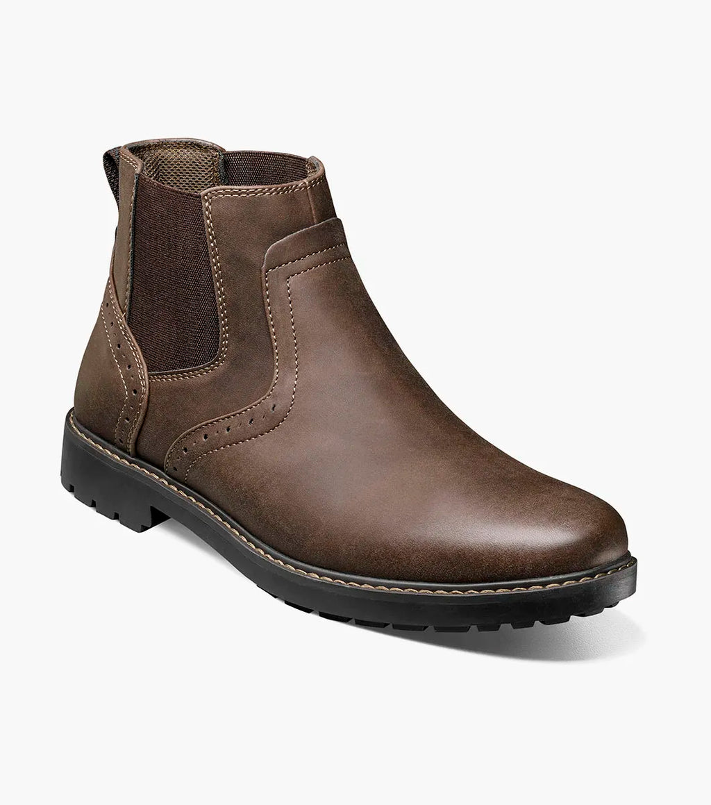 Nunn Bush Delton Plain Toe Chelsea Boot Lightweight Brown 81720-200