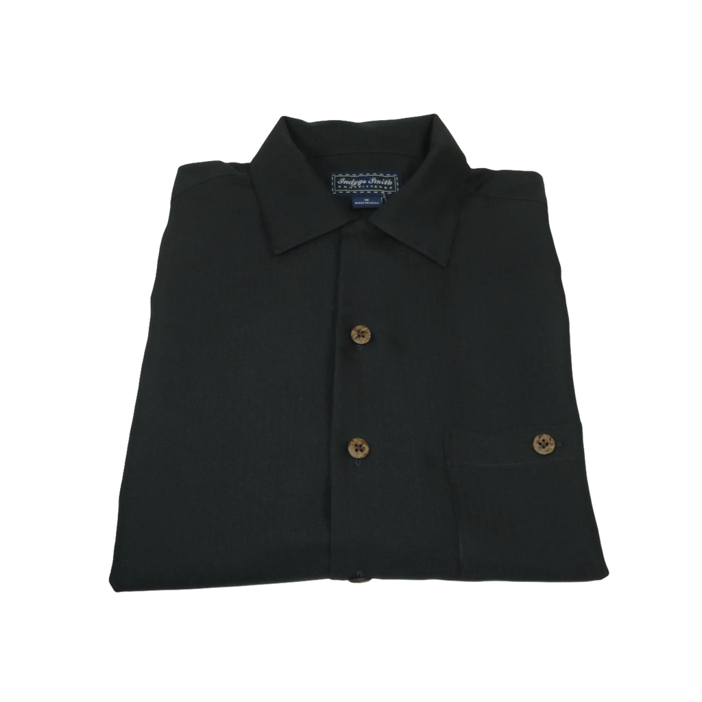 Men's Short Sleeves Summer Shirt by Indygo Smith Soft Rayon Blend 828-92 Black