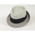 Men's Broner Summer Hat Woven Straw Style TRIPLE CROWN 84-703 Grey