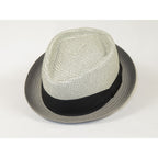 Men's Broner Summer Hat Woven Straw Style TRIPLE CROWN 84-703 Grey