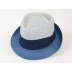 Men's Broner Summer Hat Woven Straw Style TRIPLE CROWN 84-704 Blue
